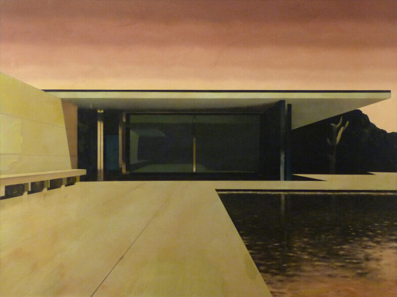 'Barcelona Exterior', Oil on Panel, 3ft x 4ft, 2009.