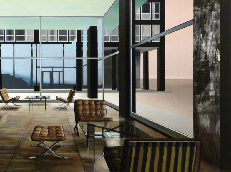 'Lobby A', Oil on Panel, 3ft x 4ft, 2009.