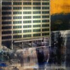 'Mega Block A', Oil on Panel, 3ft x 4ft, 2010.