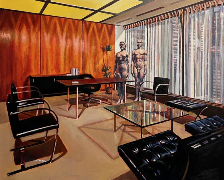 'Sentients/Prototypes', Oil on Canvas, 24"x30", 2023.